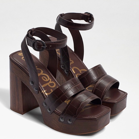 Sam Edelman Shoes - Sam Edelman Brown Leather Platform Sandals